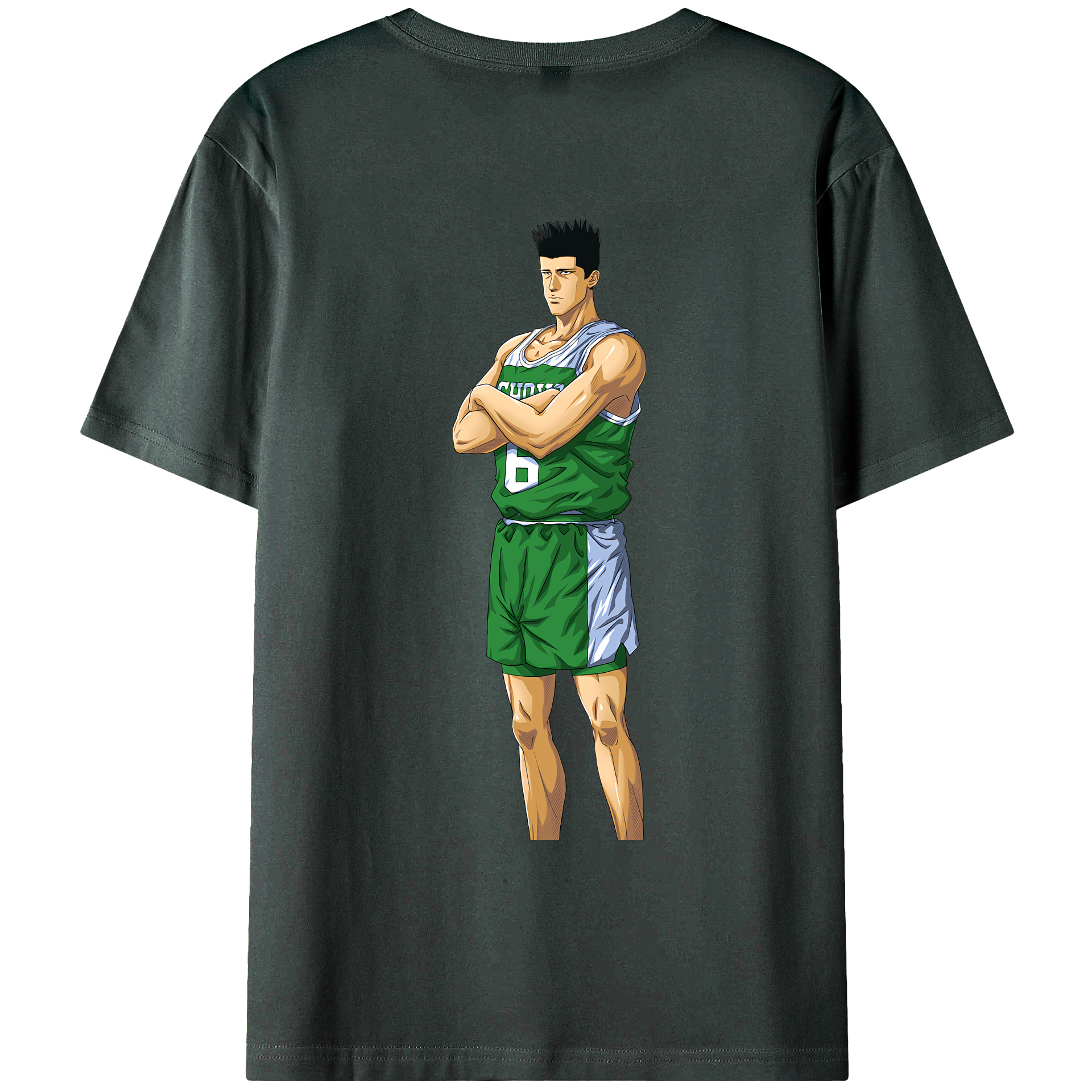 （画像用） SLAM DUNK／スラムダンク 綿100％ メンズ半袖Tシャツ（バックプリント） 通気性